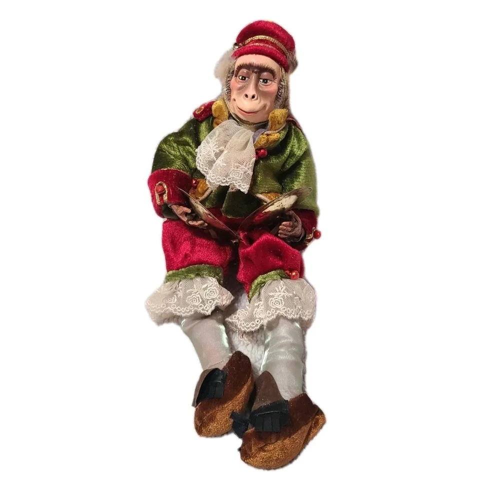 Katherine's Collection Wayne Kleski‎ Monkey Musicians Set of 4 Vintage Christmas